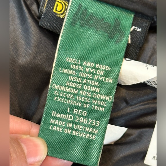 L.L. Bean PERTEX Downtek Women's Jacket Knit Sleeves Quilted Puffer Size L REG - Picture 13 of 15